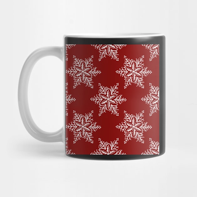 Red snowflake by maggiehenryart